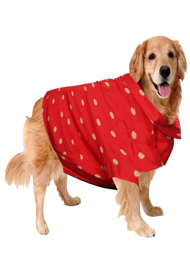 Sage Square Crazy Printed Dog Shirt, Trending Dog Shirt, Ultra Soft & Light Weight, Comfortable & Breathable Dog Apparel, Trendy Outfit (Medium - 16 inch) (Polka Red) - Image 1